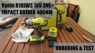 Test Impact Wrench Ryobi R18IW3120S 18V ONE 400NM [upl. by Oirevlis]