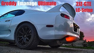 BPU Supra Antilag  Greddy Emanage Settings 2jzgte BACKFIRE [upl. by Domela125]