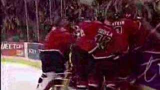 2004 Playoffs  Gelinas OT winner Game 6 CGY vs DET [upl. by Rabah]