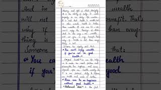 Health essay in English with quotations healthiswealth essaywriting englishessay [upl. by Naitsirhc]