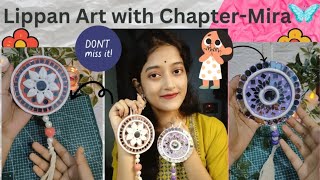 lippan Art with CHAPTER Mira 🥰mirrorartyoutubevideos diy artpiece [upl. by Yenar]