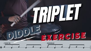 This is the TRIPLET DIDDLE EXERCISE [upl. by Secnarfyram]