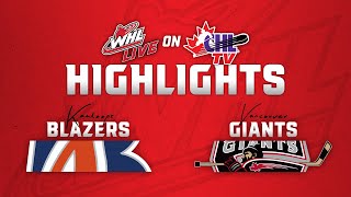 Kamloops Blazers at Vancouver Giants 1027  WHL Highlights 202425 [upl. by Garvey]