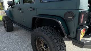 RAPTOR LINER PAINTED GREEN METALLIC ON JEEP raptor raptorliner custom [upl. by Domingo356]