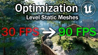 Unreal Engine 5 Tutorial  Open World Optimization Replace Level Static Meshes With Instances [upl. by Karney]