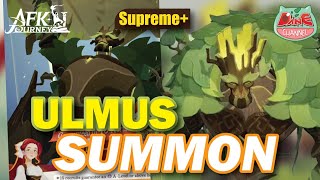 เปิดกาชา Ulmus ตัวละครใหม่ ลุงต้นไม้ กรูท ปลด Supreme【AFK Journey】 [upl. by Wennerholn]