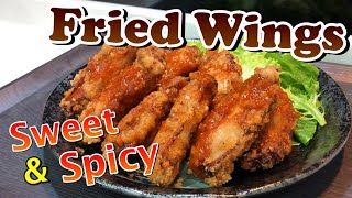 Sweet and Spicy Ssamjang Sauce Glazed on Fried Chicken Wings【Recipe】 Simple and Easy [upl. by Dnalevelc]