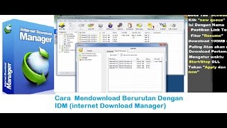 Cara Mendownload Berurutan Dengan IDM internet Download Manager [upl. by Jentoft]