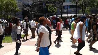 Line dancing in Philadelphias Love Park 6513 [upl. by Massie965]