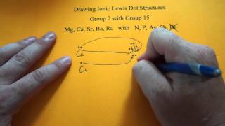 Drawing Ionic Lewis Dot Structures group 2 and 15 [upl. by Nylle860]