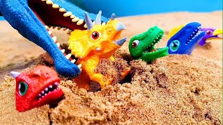 🔴Dinosaurus Jurassic World Dominion Trex Triceratops Siren Head Crocodile Iguana dan T Rex [upl. by Hadik]