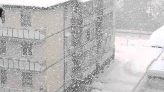 Bufera di Neve a Cesena ore 1130 04022012 [upl. by Glogau831]