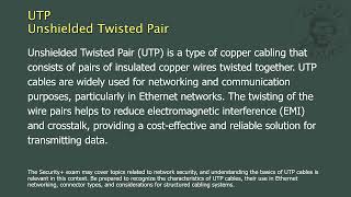 UTP  Unshielded Twisted Pair [upl. by Gastineau]