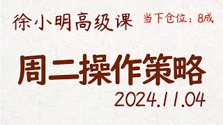 徐小明周二操作策略  A股20241104 大盘指数盘后行情分析  徐小明高级网络培训课程  每日收评 徐小明 技术面分析 定量结构 交易师 [upl. by Higgins]