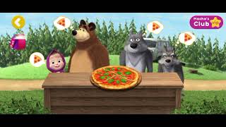 masa and bear making a pizza 🍕😋  new video cartoon new episode 😀 [upl. by Erline708]