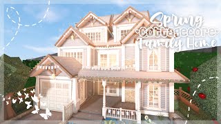 Minami Oroi Bloxburg Speedbuild Spring Cottagecore Family House  May 2 2021 [upl. by Papageno]