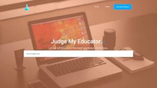 JudgeMyEducator  RateMyProfessor Clone in NodeJS [upl. by Eineg]