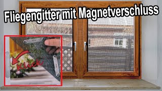 Fliegengitter ohne bohren mit Magnet Montage anbringen BKSAI Fenster Magnetverschluss insektenschutz [upl. by Adnawuj673]