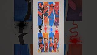 Four SpiderMan Verse 3 Line Matching Puzzle art spiderman shortsviral [upl. by Daahsar]