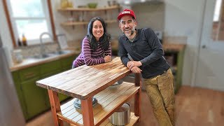 Building a Kitchen Island for Her Homestead Kitchen [upl. by Polad]