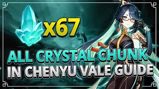 All Crystal Chunk in Chenyu Vale FAST FARMING ROUTE  Genshin Impact 46 [upl. by Kerrison]