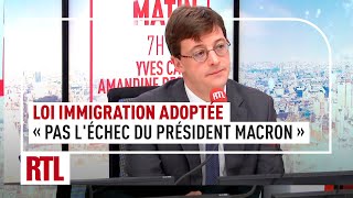 Loi Immigration  quotJe ne pense pas que ce soit léchec du président Macronquot [upl. by Ali]