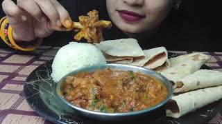 recipe amp eating chicken gravy with fulka and rice [upl. by Dranyl]