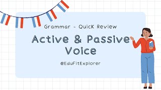 A Brief Understanding on Active amp Passive Voice  English Grammar [upl. by Cote36]