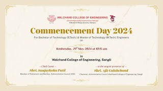 🛑 LIVE  Walchand College of Engineering Sangli Commencement day 2024 [upl. by Miah397]