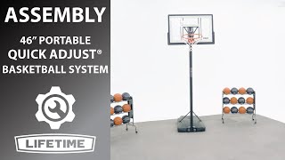 Lifetime 46quot Portable Quick Adjust Basketball System  Lifetime Assembly Video [upl. by Moseley611]