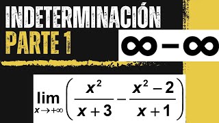 Indeterminación INFINITO menos INFINITO ∞∞ Parte 1 Límites [upl. by Noremak]