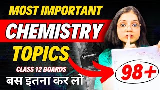 Class 12 Board Exam 2025  The Chapterwise Most Important Topics of Chemistry  Toppers Technique [upl. by Odnama228]