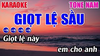 Giọt Lệ Sầu Karaoke Tone Nam  Em  Karaoke 9999  Beat Mới [upl. by Asiar]