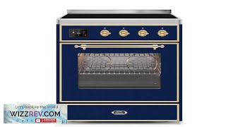 Majestic II 30quot Electric Freestanding Range Midnight BlueBrass Trim Review [upl. by Cohleen]