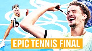 Zverev takes historic Gold Medal 🇩🇪🥇 Full Mens Tennis Singles Final 🎾  Tokyo 2020 Replays [upl. by Aiekahs]