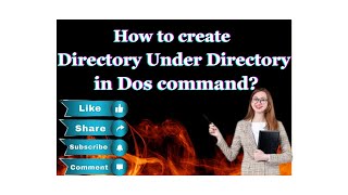 MDCDCDCommand use l How to create Directory under Directory in Dos ByAbhishek kumar tda [upl. by Naharba]