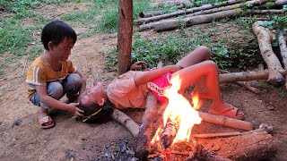 Harvest pomelos and bamboo shoots to sell for money daughter stays home to grill corn to eat [upl. by Nnaeitak282]