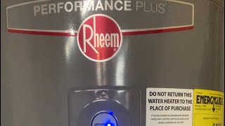 How To Adjust An Electric Water Heater  Rheem Performance Plus  EASY [upl. by Winograd]