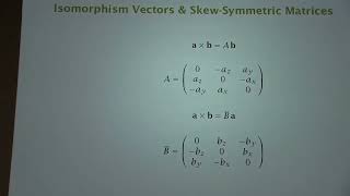 Lecture 18 Rotation and How to Represent It Unit Quaternions the Space of Rotations [upl. by Mikol396]