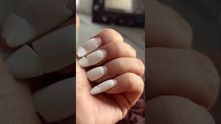 Nail Extension 😱😱 nailextension nailreview nailremover nails whitenails shorts acrylicnails [upl. by Esirehc]