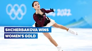 ⛸ Anna Shcherbakova wins Womens Gold  Figure Skating Beijing 2022  Free Skate highlights [upl. by Anairb]