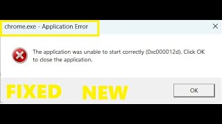 The application was unable to start correctly 0xc000012d Click OK to close the application [upl. by Laird]