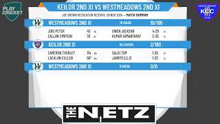 Keilor 2nd XI v Westmeadows 2nd XI [upl. by Meadows]