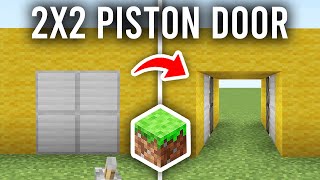 How To Make 2x2 Flush Piston Door In Minecraft  Bedrock amp Java [upl. by Ayotl]