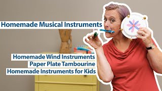 Instruments Homemade  Castanet  Kids Tambourine  Harmonica [upl. by Notwen]