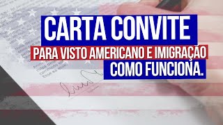 Carta convite para visto americano e imigração americana visto cartaconviteusa imigração [upl. by Merow]