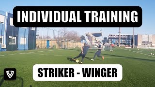 STRIKER  WINGER  INDIVIDUAL TRAINING  U15  U16  U17  U18  FOOTBALL  SOCCER [upl. by Atinahc544]