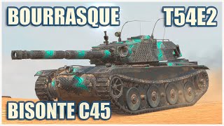 Bourrasque T54E2 amp Bisonte C45 • WoT Blitz Gameplay [upl. by Ennazzus327]