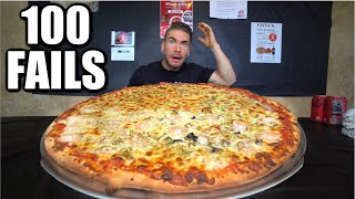 FREE PIZZA FOR LIFE IF YOU CAN BEAT THIS PIZZA CHALLENGE  The Biggest Pizza Challenge In Chicago [upl. by Oram]