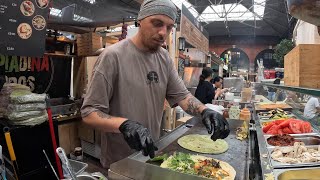 Coking Italian Piadina Flat Bread London Street Food [upl. by Nnyllaf]